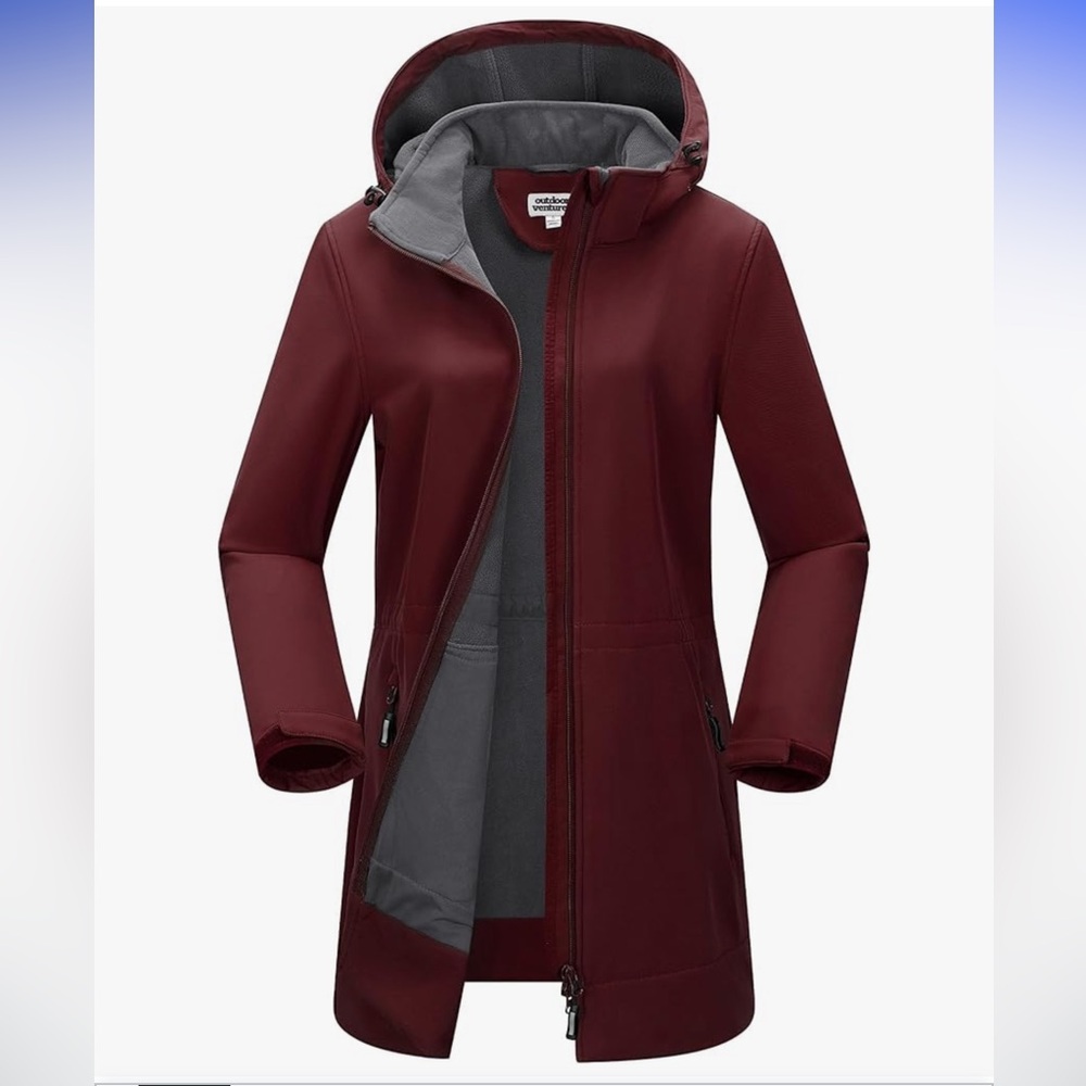 Outdoor Ventures Softshell Red Hooded Jacket (NWT)